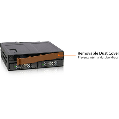 Icy Dock ToughArmor MB602SPO-B Drive Enclosure for 5.25" - Serial ATA/300 Host Interface Internal - Black