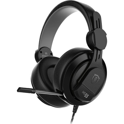 Plugable Performance Onyx Gaming Headset with Retractable Microphone Noise Isolation Memory Foam Ear Cushions