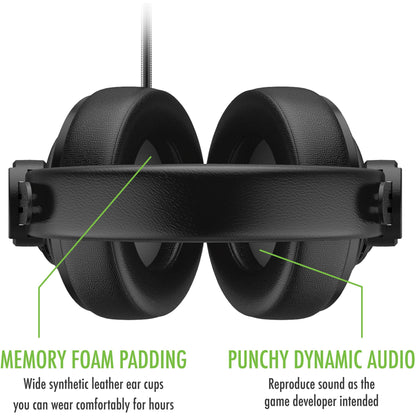 Plugable Performance Onyx Gaming Headset with Retractable Microphone Noise Isolation Memory Foam Ear Cushions