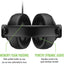 Plugable Performance Onyx Gaming Headset with Retractable Microphone Noise Isolation Memory Foam Ear Cushions