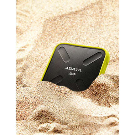 Adata SD700 256 GB Portable Solid State Drive - External - Black Yellow