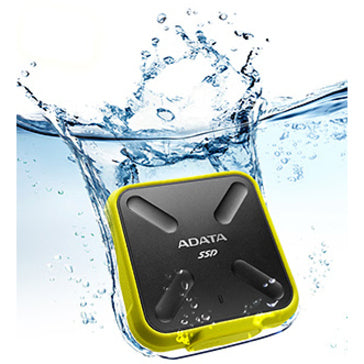 Adata SD700 256 GB Portable Solid State Drive - External - Black Yellow