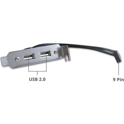 SIIG 2-Port USB 2.0 Low Profile Extension Bracket
