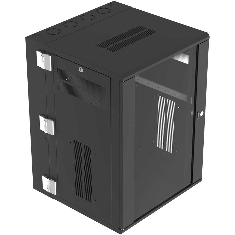 Panduit Wall Mount Cabinet 18RU 25" Depth Windowed Door Black