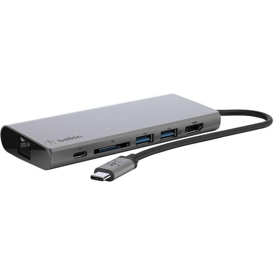 Belkin USB-C 6-in-1 Multiport Adapter Laptop Docking Station 4k HDMI 60W PD