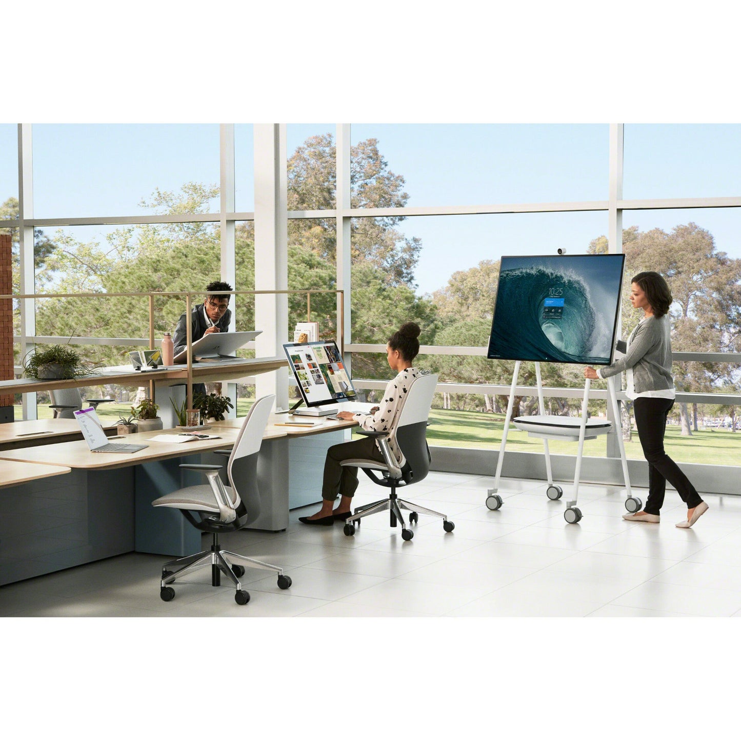 Microsoft Surface Hub 2S All-in-One Computer - Intel Core i5 8th Gen - 8 GB RAM - 128 GB SSD - 50" 3840 x 2560 Touchscreen Display - Desktop - Platinum