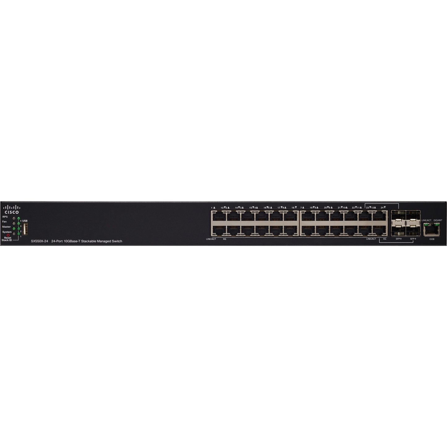 Cisco SX550X-24F 24-Port 10G SFP+ Stackable Managed Switch