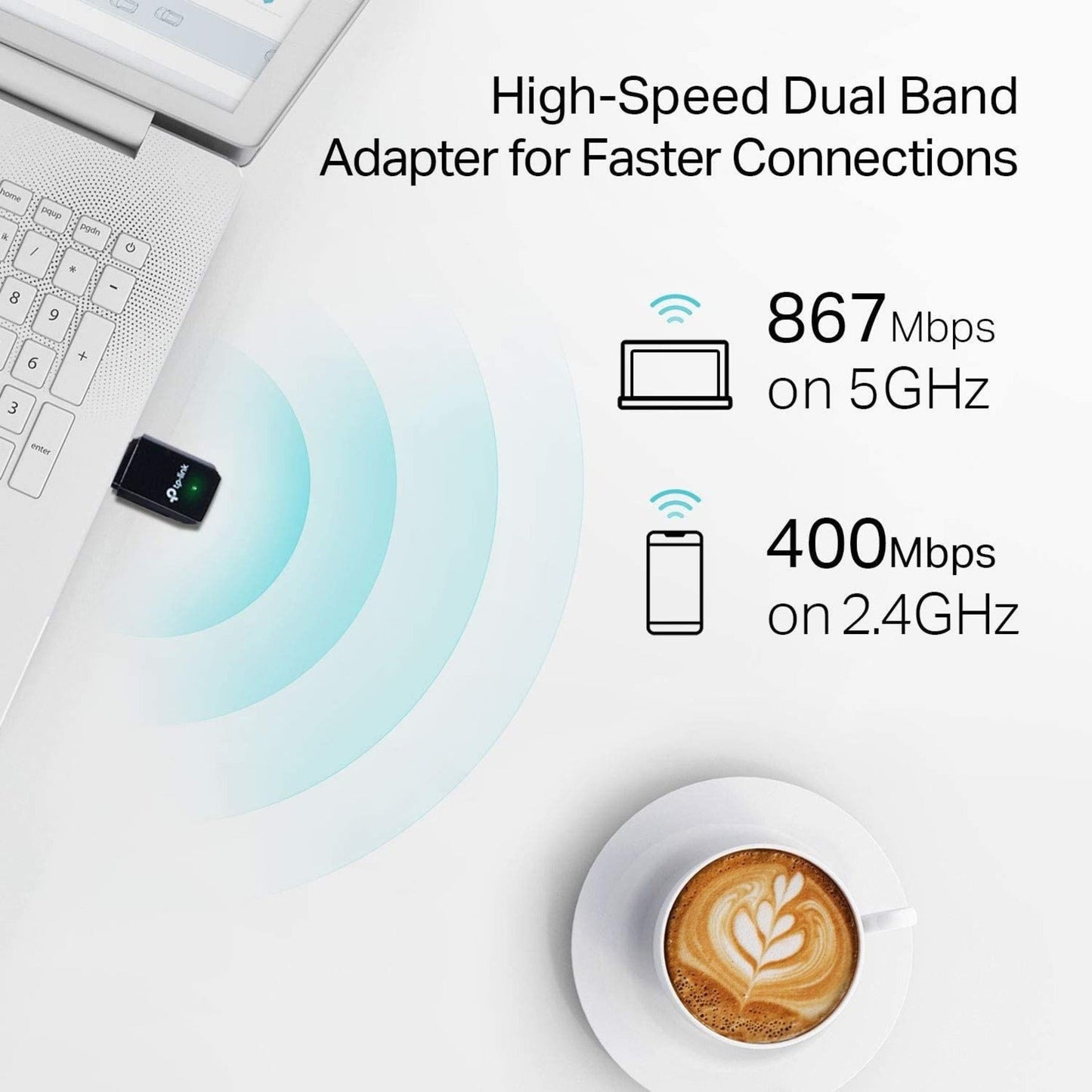 TP-Link Archer T3U - IEEE 802.11ac Dual Band Wi-Fi Adapter for PC Desktop/Notebook