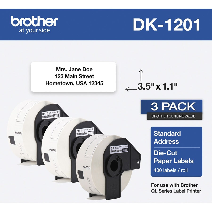 DK12013PK 3PK ADDRESS LABEL    