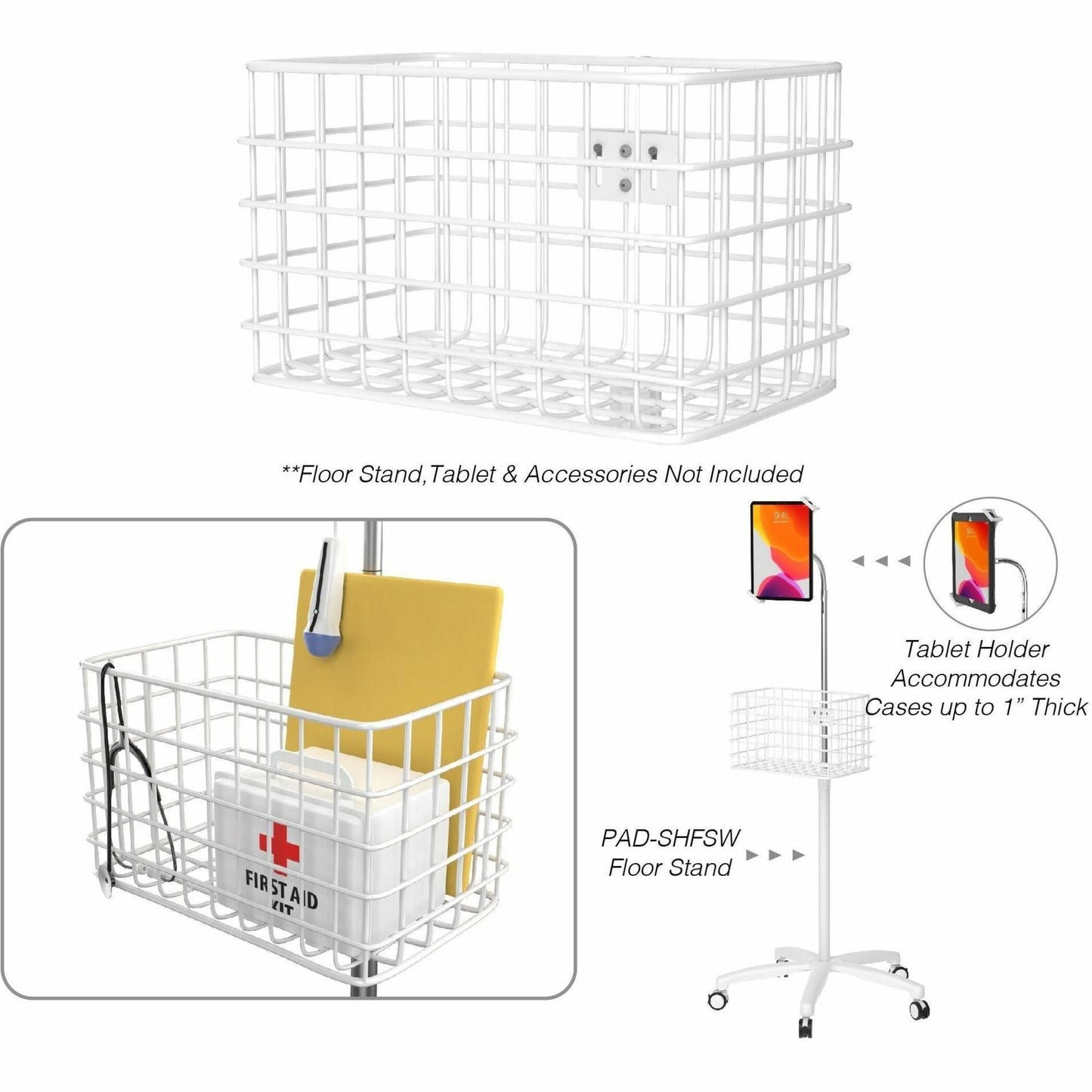 CTA Digital Metal Basket Add-On for CTA Digital Floor Stands