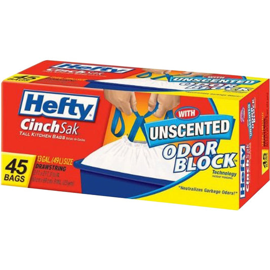 Hefty CinchSak 13-gallon Drawstring Bags