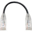 Tripp Lite Cat6 Gigabit Snagless Slim UTP Ethernet Cable (RJ45 M/M) PoE Black 8-in. (20.32 cm)