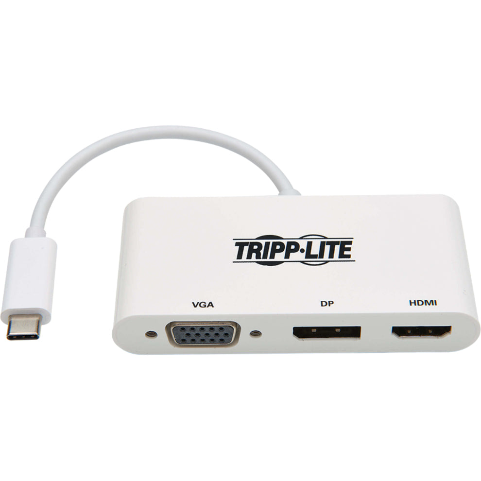 Tripp Lite USB-C Triple Display Adapter 4K 60Hz HDMI Displayport and VGA with MST