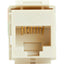 Black Box GigaTrue 2 CAT6A Keystone Jack - Unshielded RJ45 Office White