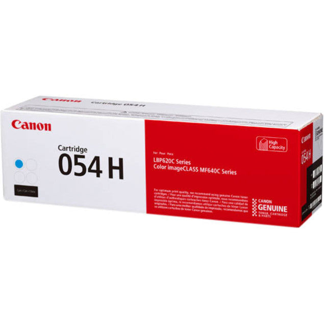 Canon 054H Original High Yield Laser Toner Cartridge - Cyan - 1 Pack