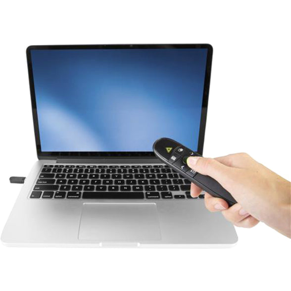 StarTech.com Wireless Presentation Remote with Green Laser Pointer - 90 ft. (27 m) - USB Presentation Clicker for Mac and Windows - Batteries Included - Wireless Slideshow and Volume Controls