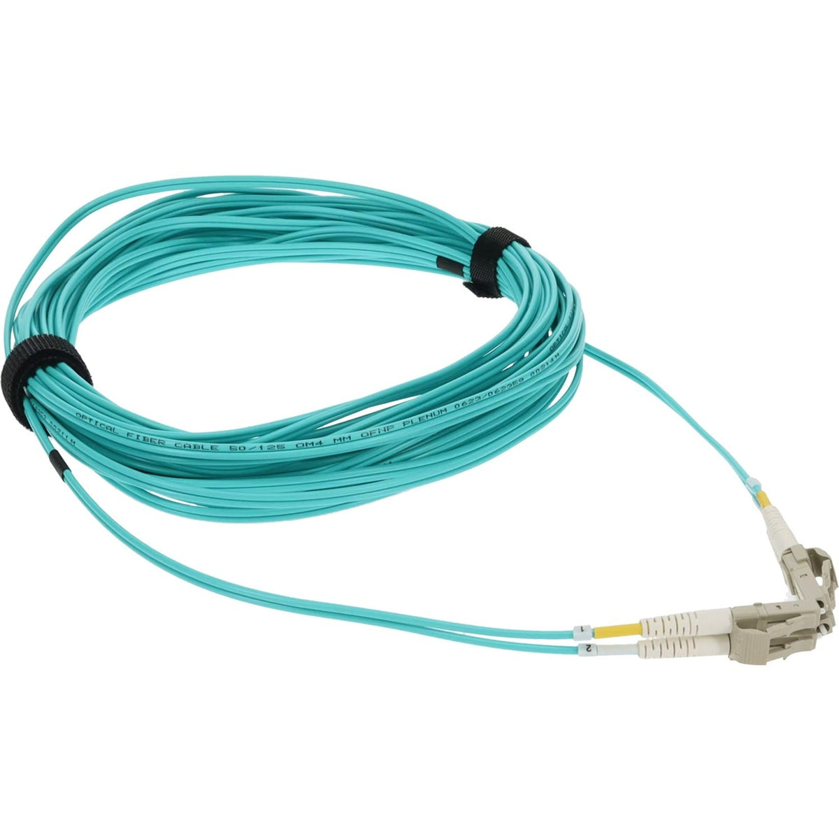 AddOn 8m LC (Male) to LC (Male) Straight Aqua OM4 Duplex Plenum Fiber Patch Cable