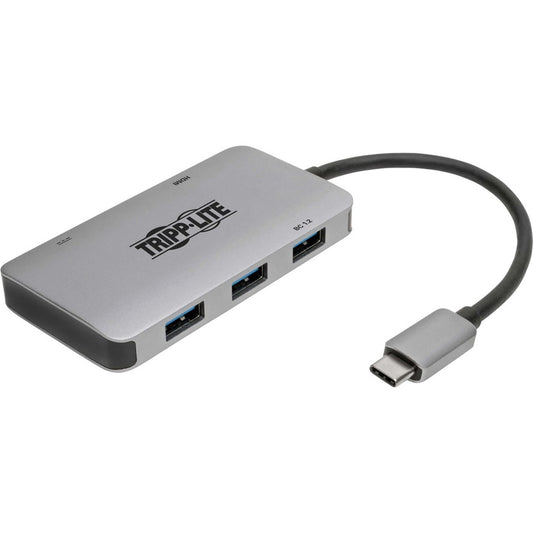 Tripp Lite USB C Multiport Adapter Converter w/ 3 USB-A Ports 4K HDMI PD Charging Thunderbolt 3 Compatible USB Type C USB-C