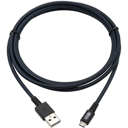 Tripp Lite Heavy-Duty USB 2.0 USB-A to Micro-B Cable M/M UHMWPE and Aramid Fibers Gray 6 ft. (1.83 m)