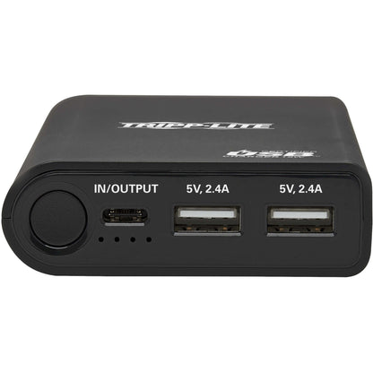 Tripp Lite Portable Charger 2x USB-A USB-C with PD Charging 10050mAh Power Bank Lithium-Ion USB-IF Black