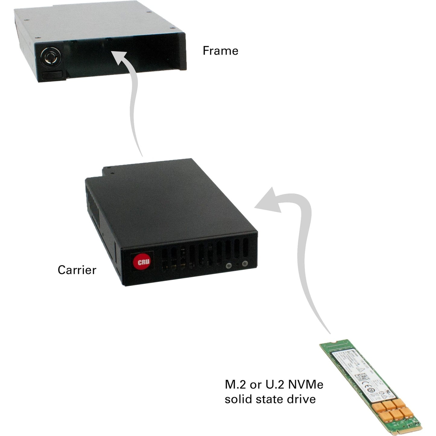 CRU QX310 v2 Drive Bay Adapter for 3.5" - Serial ATA Host Interface Internal