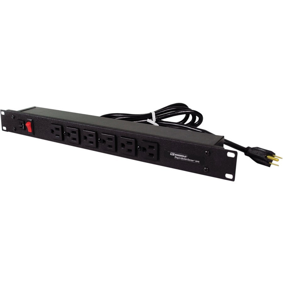 Wiremold Plug-In Outlet Center J60 6-Outlet Power Strip