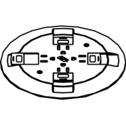 Wiremold RC9 Single-Service Poke-Thru Device Finish Flange and Slide Holder Assembly