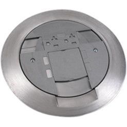 Wiremold AV3 Poke-Thru Finish Flange And Slide Holder - All Aluminum Colored