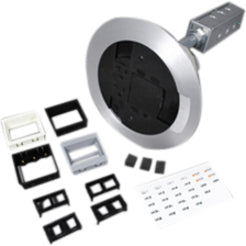 Wiremold AV3 Poke-Thru Finish Flange And Slide Holder - All Aluminum Colored