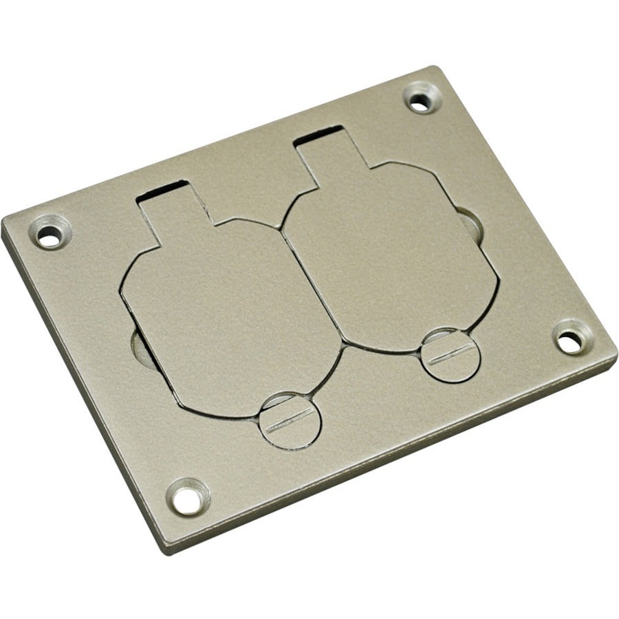 Wiremold Omnibox&reg; Rectangular Nickel Duplex Cover Plate