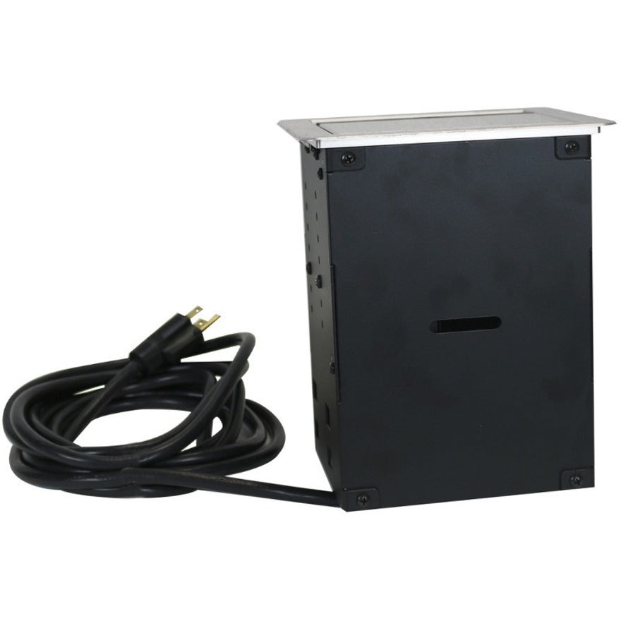 Wiremold InteGreat A/V Table Box with USB Cord Ended Aluminum