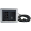 Wiremold InteGreat A/V Table Box with USB Cord Ended Aluminum