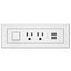 Legrand Furniture Power 2-Outlet with Switching and USB-A Unit- White