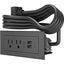 Legrand Furniture Power 2-Outlet with USB-A Unit -10' Cord- Black