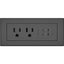 Legrand Furniture Power 2-Outlet with USB-A Unit -10' Cord- Black