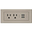 Legrand Furniture Power 2-Outlet with USB-A Unit- Nickel