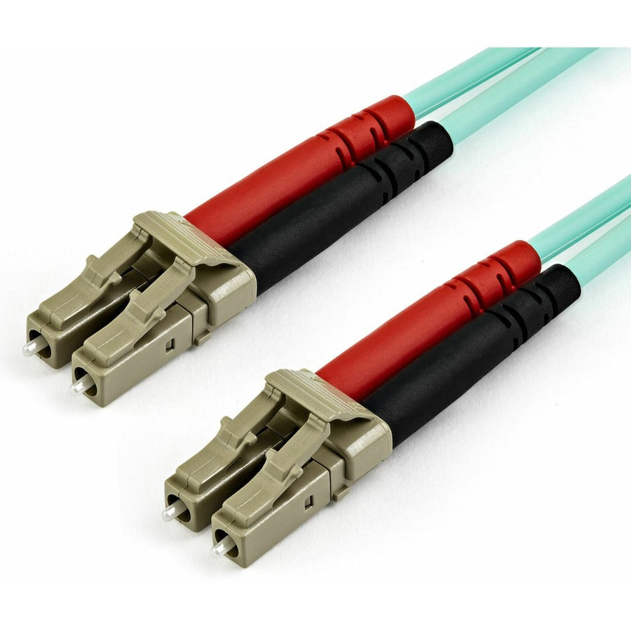 StarTech.com 7m (22ft) LC/UPC to LC/UPC OM4 Multimode Fiber Optic Cable 50/125&micro;m LOMMF/VCSEL Zipcord Fiber 100G LSZH Fiber Patch Cord