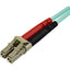 StarTech.com 15m (50ft) LC/UPC to LC/UPC OM3 Multimode Fiber Optic Cable Full Duplex Zipcord Fiber 100Gbps LOMMF LSZH Fiber Patch Cord