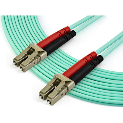 StarTech.com 7m (22ft) LC/UPC to LC/UPC OM3 Multimode Fiber Optic Cable Full Duplex Zipcord Fiber 100Gbps LOMMF LSZH Fiber Patch Cord