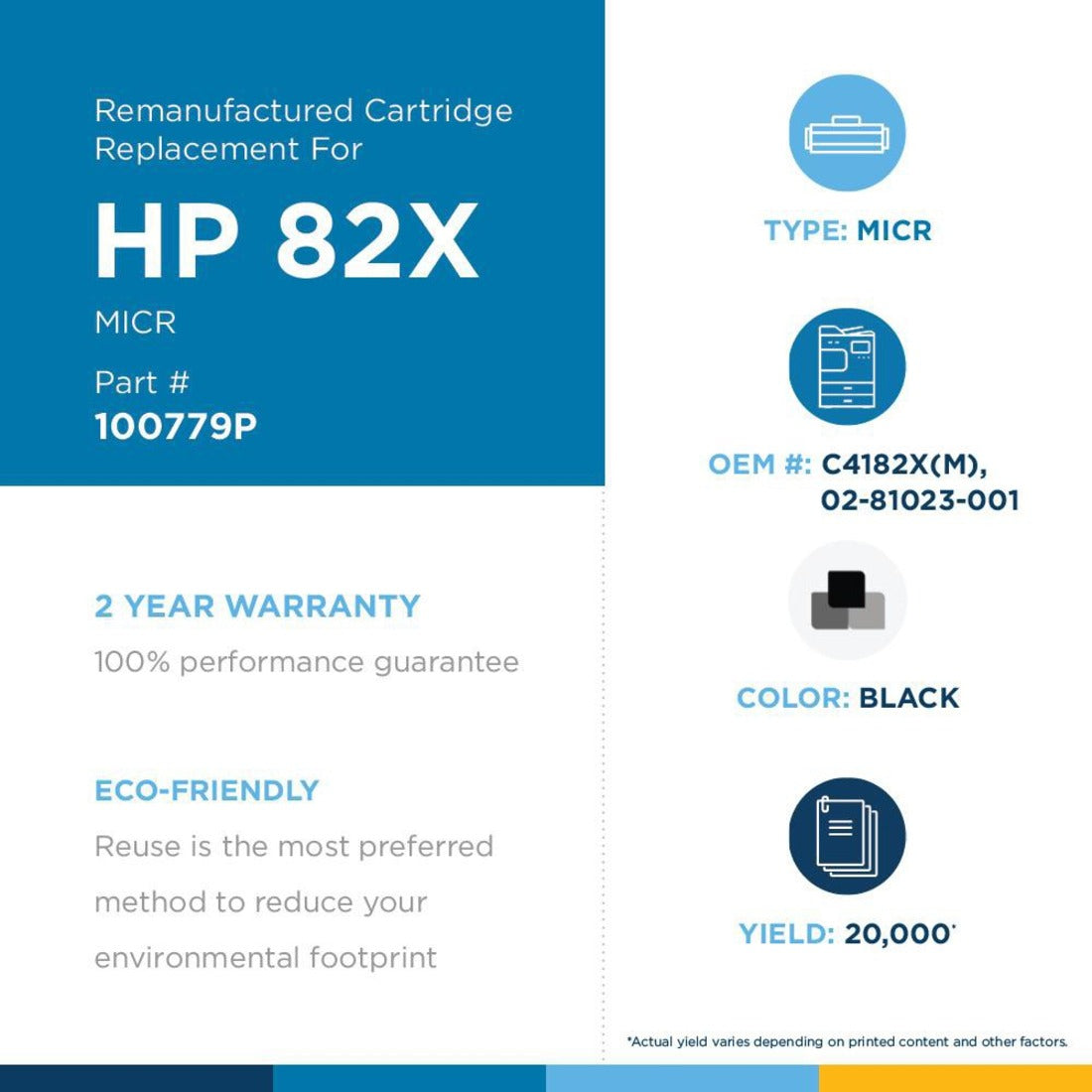 Clover Technologies Remanufactured MICR Laser Toner Cartridge - Alternative for HP Troy Canon 82X EP-72 (C4182X 02-81023-001 C4182X(M) 3845A002 3845A003 3845A003AA R94-6002-150 2-81023-001) - Black Pack