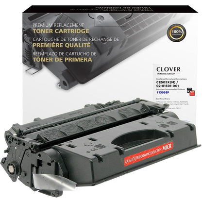 Clover Technologies Remanufactured MICR High Yield Laser Toner Cartridge - Alternative for HP Troy Canon 119II 05X (CE505X 02-81501-001 CE505X(M) 3480B001 3480B002AA CRG119II) - Black Pack