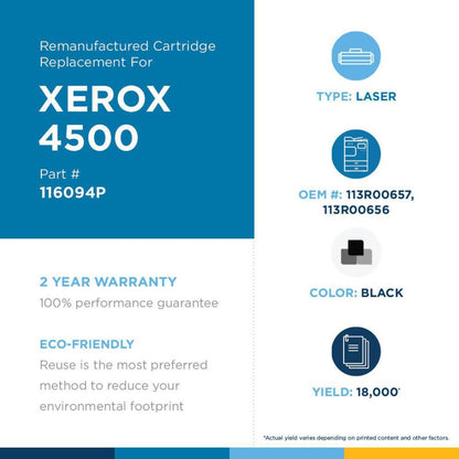 Clover Technologies Remanufactured High Yield Laser Toner Cartridge - Alternative for Xerox (113R00656 113R00657 113R656 113R657) - Black Pack