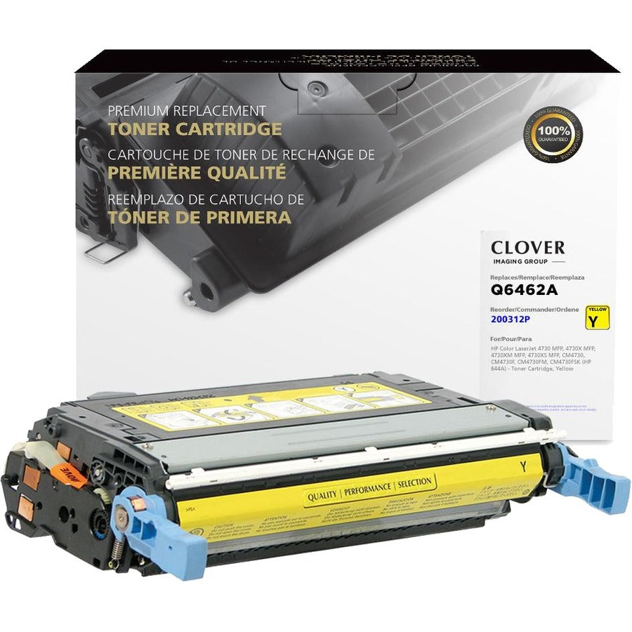 Clover Technologies Remanufactured Laser Toner Cartridge - Alternative for HP 644A (Q6462A) - Yellow Pack