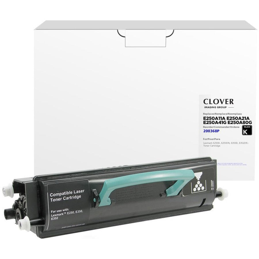 Clover Technologies Remanufactured Laser Toner Cartridge - Alternative for Lexmark (E250 E252 E350 E352 E250A11A E250A21A E250A41G E250A80G 00E250A11A 00E250A21A 00E250A80G ...) - Black Pack