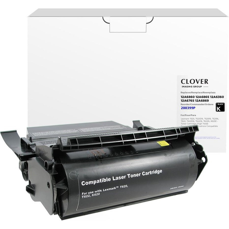 Clover Technologies Remanufactured High Yield Laser Toner Cartridge - Alternative for Lexmark T620 - Black - 1 Pack