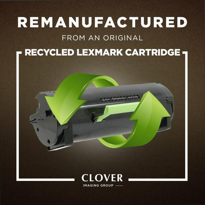 Clover Technologies Remanufactured High Yield Laser Toner Cartridge - Alternative for Lexmark T620 - Black - 1 Pack