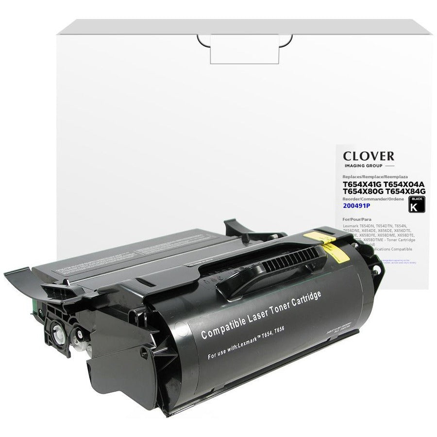 Clover Technologies Remanufactured Extra High Yield Laser Toner Cartridge - Alternative for Lexmark (T654 T656 X654 X656 X658 T654X04A T654X11A T654X21A T654X31G T654X41G T654X80G ...) - Black Pack