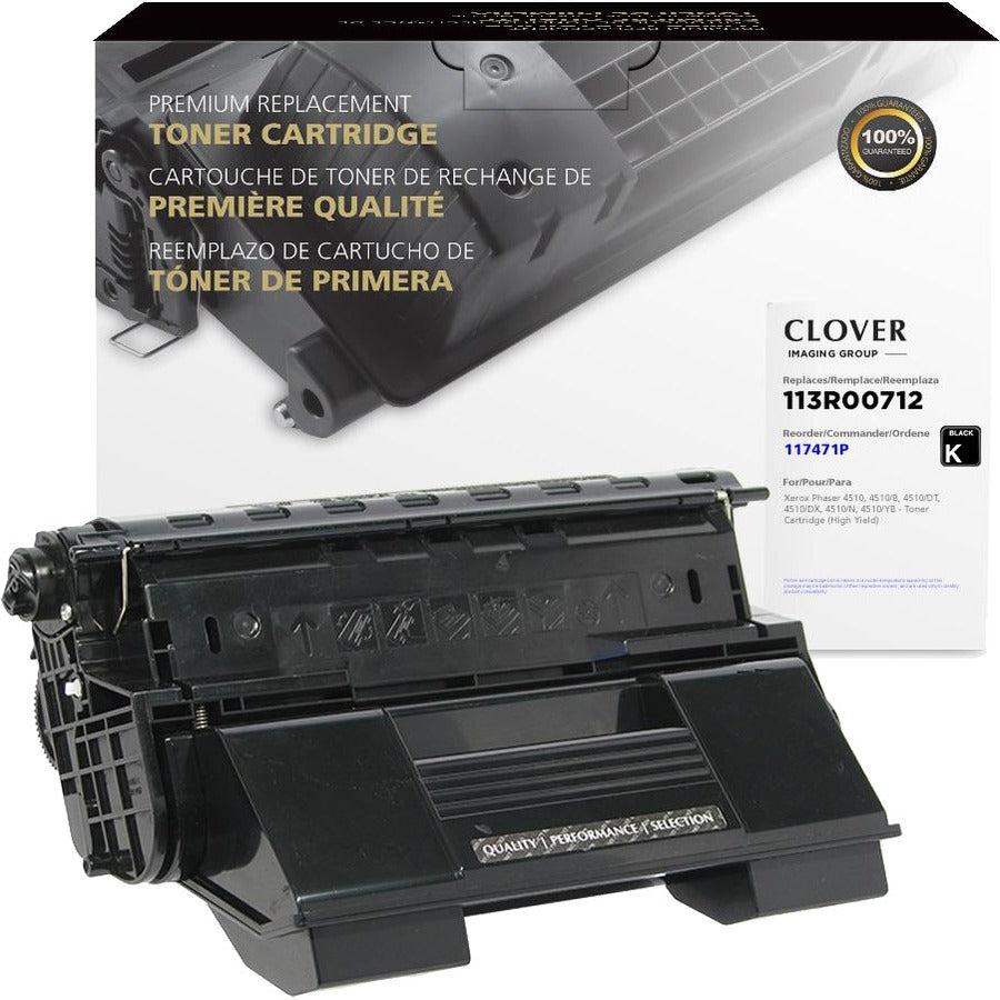 Clover Technologies Remanufactured High Yield Laser Toner Cartridge - Alternative for Xerox (113R00712 113R00711 113R711 113R712) - Black Pack
