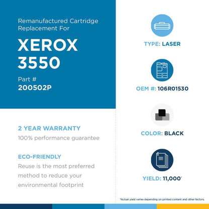 Clover Technologies High Yield Laser Toner Cartridge - Alternative for Xerox 106R01530 - Black - 1 Pack