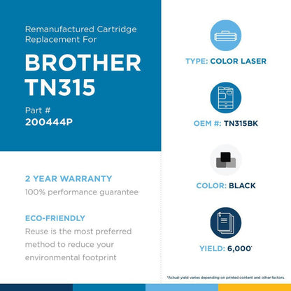 Clover Technologies Remanufactured High Yield Laser Toner Cartridge - Alternative for Brother TN315 TN315BK - Black Pack